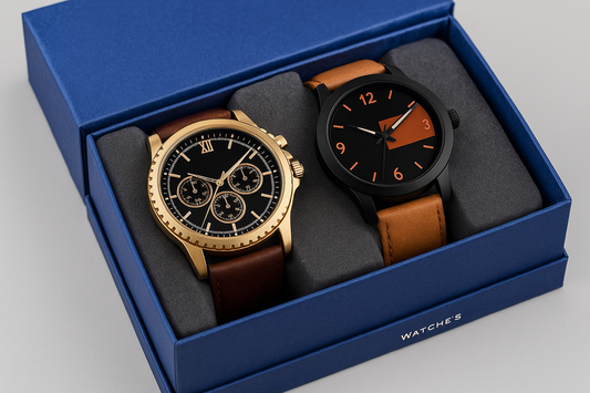 Multicolor (pack of 2) Leather Analog Watch for Men